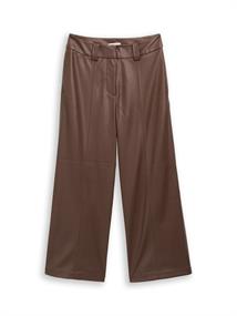 Culotte Hose in Lederoptik dark pecan brown