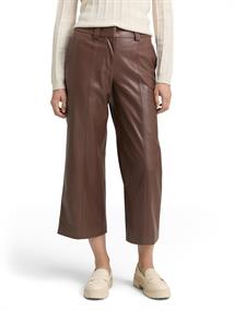 Culotte Hose in Lederoptik dark pecan brown