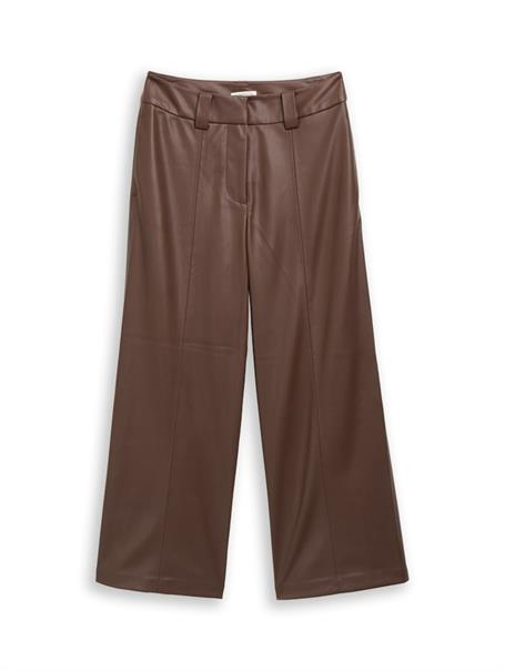 Culotte Hose in Lederoptik dark pecan brown