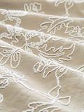 Culotte Hose mit Blumen-Stickerei olive white big flower design