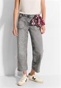 Culotte Jeans mit Bandana mid grey random wash