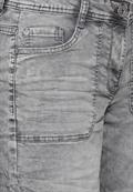 Culotte Jeans mit Bandana mid grey random wash