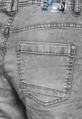 Culotte Jeans mit Bandana mid grey random wash