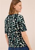 Cupro Touch Print-Shirt ink green