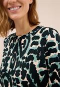 Cupro Touch Print-Shirt ink green