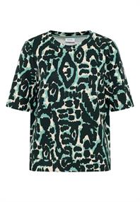 Cupro Touch Print-Shirt ink green
