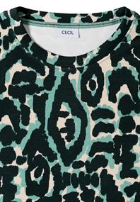 Cupro Touch Print-Shirt ink green