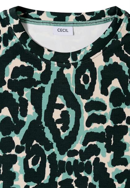 Cupro Touch Print-Shirt ink green
