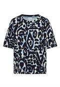 Cupro Touch Print-Shirt urban dark blue