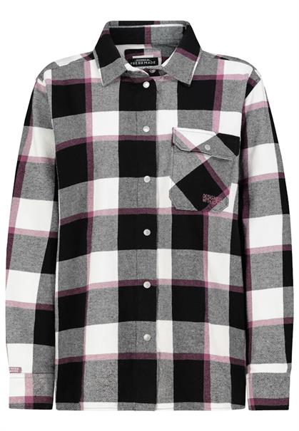 D70052AG11152C check: black-offwhite-warm grape