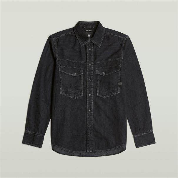 Dakota slim shirt l\s worn in nighttime sky