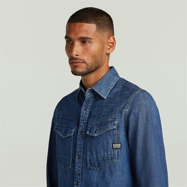 Dakota slim shirt l\s worn in windward