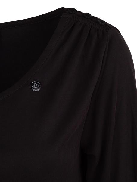 Damen Langarmshirt "Zeeland" vegan schwarz