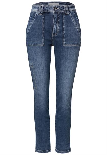 dark blue authentic washed