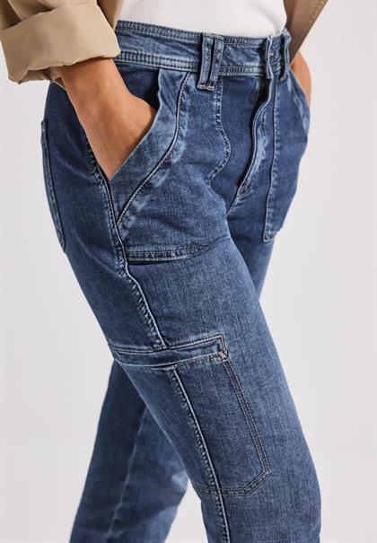 dark blue authentic washed