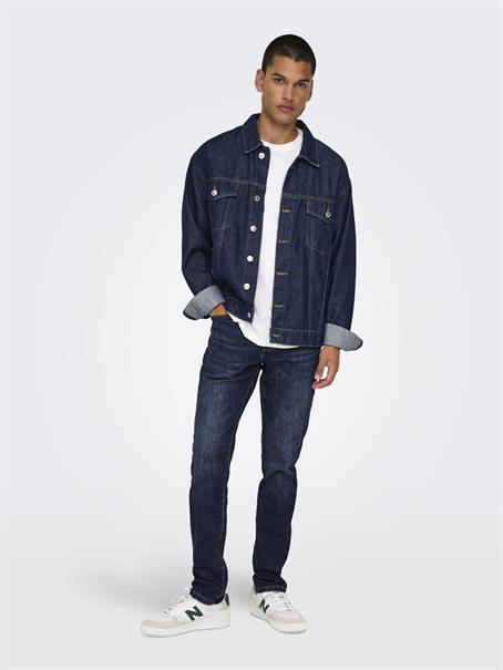 dark blue denim
