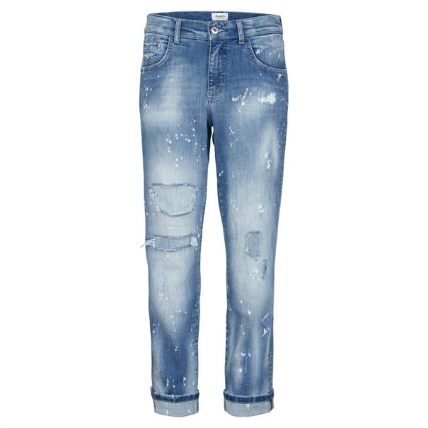 DARLEEN CROP TU mid blue fancy used destroyed