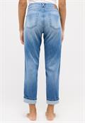 DARLEEN CROP TU PATCH light blue used destroyed