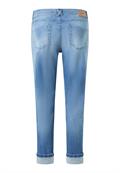 DARLEEN CROP TU PATCH light blue used destroyed