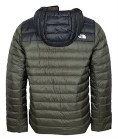Daunenjacke mit Kapuze oliv