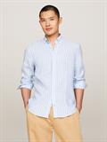 DC BOLD LINEN STRIPE SHIRT blue spell - optic white