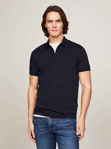 DC INTERLOCK ZIP SLIM POLO desert sky