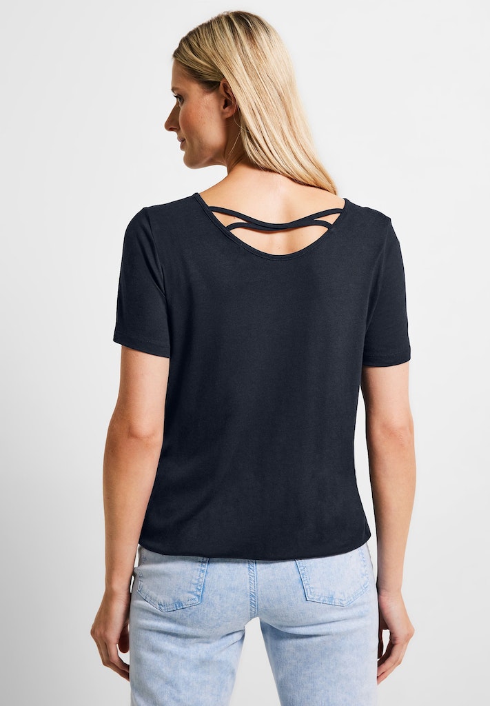 Cecil Damen T-Shirt deep blue bequem online kaufen bei