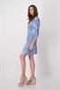 Denim allover Kleid indigo gemustert