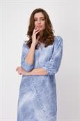 Denim allover Kleid indigo gemustert