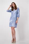 Denim allover Kleid indigo gemustert