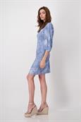 Denim allover Kleid indigo gemustert