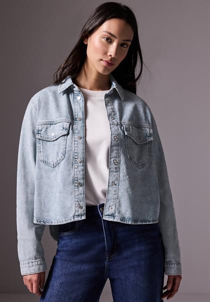 Denim Hemdbluse light blue authentic wash
