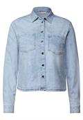 Denim Hemdbluse light blue random washed
