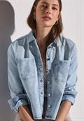 Denim Hemdbluse light blue random washed