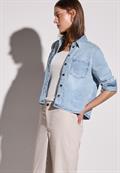 Denim Hemdbluse light blue random washed