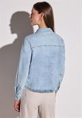Denim Hemdbluse light blue random washed
