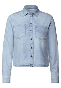 Denim Hemdbluse light blue random washed
