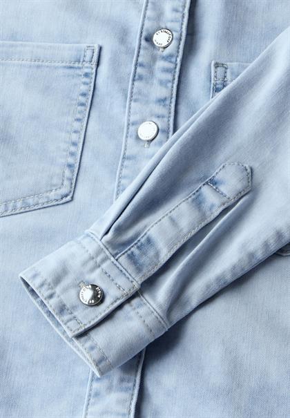 Denim Hemdbluse light blue random washed