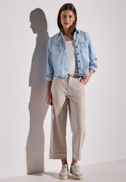 Denim Hemdbluse light blue random washed