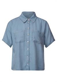 Denim Lyocell Hemdbluse light blue soft wash