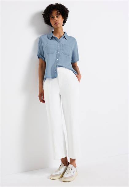 Denim Lyocell Hemdbluse light blue soft wash