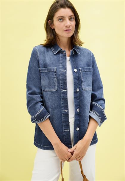 Denim Overshirt mid blue wash