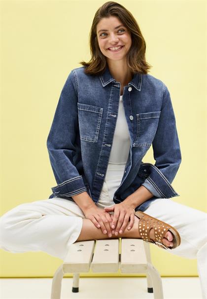 Denim Overshirt mid blue wash