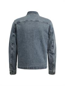 DENIM WORKER JACKET cross hatch blue