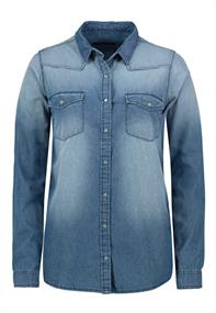 Denimbluse middle blue denim