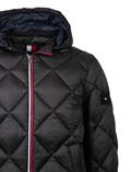 DIAMOND QUILTED HOODED JACKET schwarz1