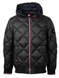 DIAMOND QUILTED HOODED JACKET schwarz1