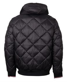 DIAMOND QUILTED HOODED JACKET schwarz1