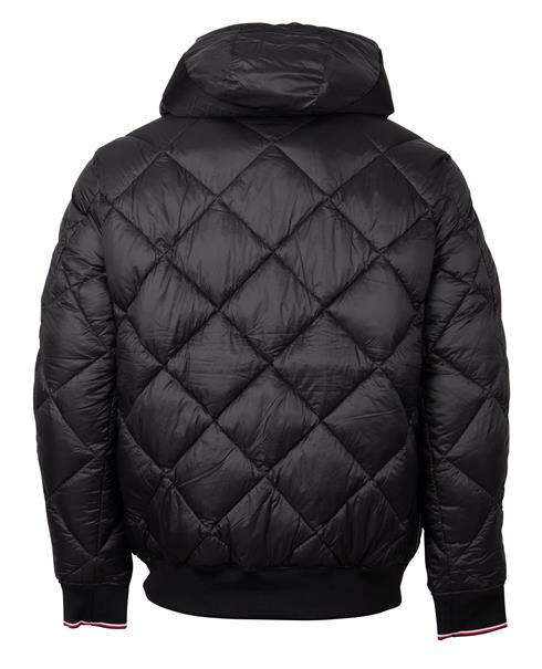 DIAMOND QUILTED HOODED JACKET schwarz1