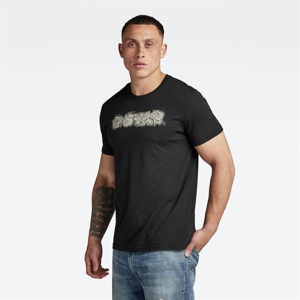 Distressed logo r t dk black